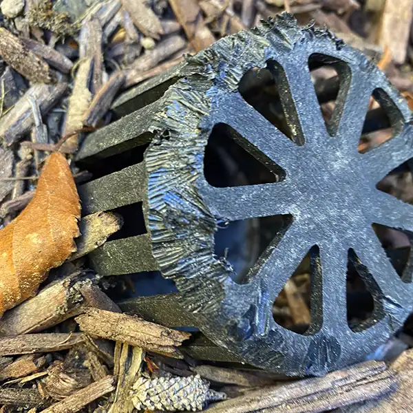 Damaged sprinkler head